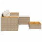 vidaXL 3-tlg. Garten-Sofagarnitur mit Kissen Beige Poly Rattan vidaXL 3-tlg. Garten-Sofagarnitur mit Kissen Beige Poly Rattan