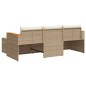 vidaXL 3-tlg. Garten-Sofagarnitur mit Kissen Beige Poly Rattan vidaXL 3-tlg. Garten-Sofagarnitur mit Kissen Beige Poly Rattan