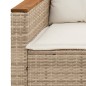 vidaXL 3-tlg. Garten-Sofagarnitur mit Kissen Beige Poly Rattan vidaXL 3-tlg. Garten-Sofagarnitur mit Kissen Beige Poly Rattan