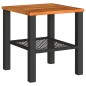 vidaXL Gartentisch Schwarz 40x40x42 cm Poly Rattan Akazienholz vidaXL Gartentisch Schwarz 40x40x42 cm Poly Rattan Akazienholz