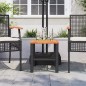 vidaXL Gartentisch Schwarz 40x40x42 cm Poly Rattan Akazienholz vidaXL Gartentisch Schwarz 40x40x42 cm Poly Rattan Akazienholz