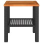 vidaXL Gartentisch Schwarz 40x40x42 cm Poly Rattan Akazienholz vidaXL Gartentisch Schwarz 40x40x42 cm Poly Rattan Akazienholz