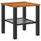 vidaXL Gartentisch Schwarz 40x40x42 cm Poly Rattan Akazienholz vidaXL Gartentisch Schwarz 40x40x42 cm Poly Rattan Akazienholz