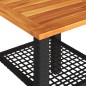 vidaXL Gartentisch Schwarz 40x40x42 cm Poly Rattan Akazienholz vidaXL Gartentisch Schwarz 40x40x42 cm Poly Rattan Akazienholz