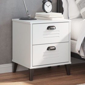 vidaXL Nachttisch VIKEN Weiß Massivholz Kiefer