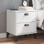 vidaXL Nachttisch VIKEN Weiß Massivholz Kiefer vidaXL Nachttisch VIKEN Weiß Massivholz Kiefer