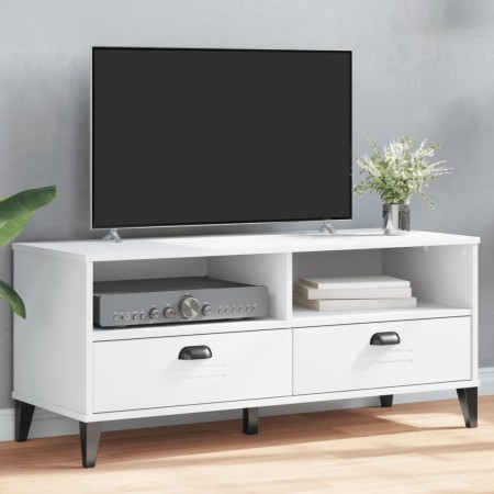 vidaXL TV-Schrank VIKEN Weiß Massivholz Kiefer