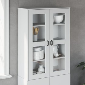 vidaXL Aufsatz für Highboard VIKEN Weiß Massivholz Kiefer