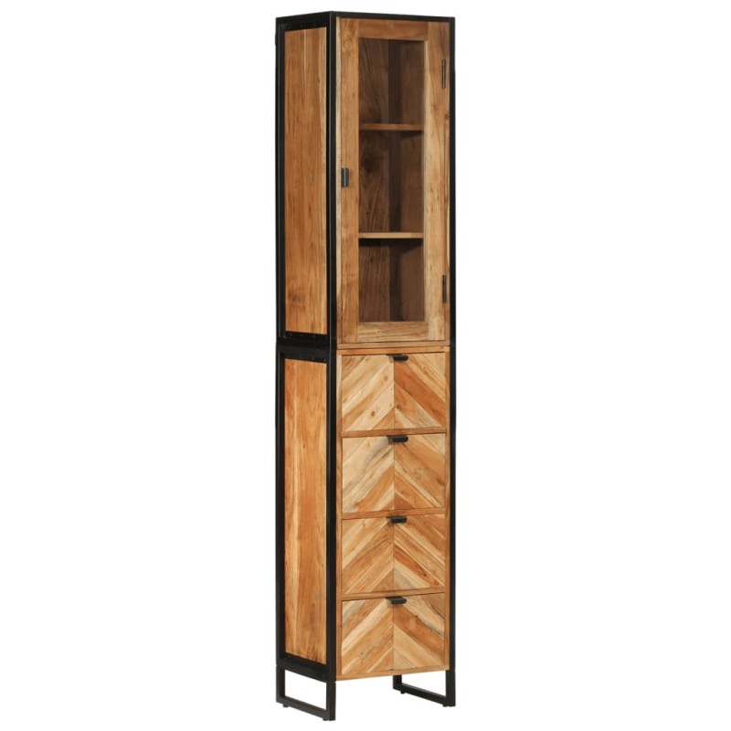 vidaXL Badschrank 40x27x190 cm Eisen und Massivholz Akazie vidaXL Badschrank 40x27x190 cm Eisen und Massivholz Akazie