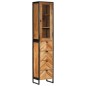 vidaXL Badschrank 40x27x190 cm Eisen und Massivholz Akazie vidaXL Badschrank 40x27x190 cm Eisen und Massivholz Akazie