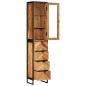 vidaXL Badschrank 40x27x190 cm Eisen und Massivholz Akazie vidaXL Badschrank 40x27x190 cm Eisen und Massivholz Akazie