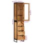 vidaXL Badschrank 40x27x190 cm Eisen und Massivholz Akazie vidaXL Badschrank 40x27x190 cm Eisen und Massivholz Akazie