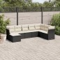 vidaXL 8-tlg. Garten-Sofagarnitur mit Kissen Schwarz Poly Rattan vidaXL 8-tlg. Garten-Sofagarnitur mit Kissen Schwarz Poly Rattan
