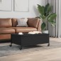 vidaXL Couchtisch mit Rollen Schwarz 91x55x34 cm Holzwerkstoff vidaXL Couchtisch mit Rollen Schwarz 91x55x34 cm Holzwerkstoff