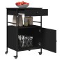 vidaXL Küchenwagen Schwarz 56x43x89,5 cm Holzwerkstoff vidaXL Küchenwagen Schwarz 56x43x89,5 cm Holzwerkstoff