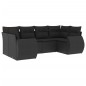 vidaXL 6-tlg. Garten-Sofagarnitur mit Kissen Schwarz Poly Rattan vidaXL 6-tlg. Garten-Sofagarnitur mit Kissen Schwarz Poly Rattan