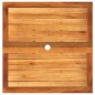 vidaXL Gartentisch Beige 80x80x75 cm Poly Rattan Akazienholz vidaXL Gartentisch Beige 80x80x75 cm Poly Rattan Akazienholz