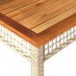vidaXL Gartentisch Beige 80x80x75 cm Poly Rattan Akazienholz vidaXL Gartentisch Beige 80x80x75 cm Poly Rattan Akazienholz