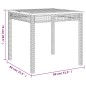 vidaXL Gartentisch Beige 80x80x75 cm Poly Rattan Akazienholz vidaXL Gartentisch Beige 80x80x75 cm Poly Rattan Akazienholz