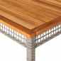 vidaXL Gartentisch Grau 180x90x75 cm Poly Rattan Akazienholz vidaXL Gartentisch Grau 180x90x75 cm Poly Rattan Akazienholz