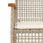vidaXL 3-tlg. Bistro-Set mit Kissen Beige Poly Rattan Akazienholz vidaXL 3-tlg. Bistro-Set mit Kissen Beige Poly Rattan Akazienholz