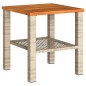 vidaXL 3-tlg. Bistro-Set mit Kissen Beige Poly Rattan Akazienholz vidaXL 3-tlg. Bistro-Set mit Kissen Beige Poly Rattan Akazienholz