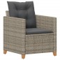 vidaXL Gartensessel mit Kissen Grau Poly Rattan vidaXL Gartensessel mit Kissen Grau Poly Rattan