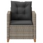 vidaXL Gartensessel mit Kissen Grau Poly Rattan vidaXL Gartensessel mit Kissen Grau Poly Rattan