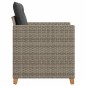 vidaXL Gartensessel mit Kissen Grau Poly Rattan vidaXL Gartensessel mit Kissen Grau Poly Rattan