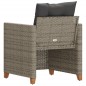 vidaXL Gartensessel mit Kissen Grau Poly Rattan vidaXL Gartensessel mit Kissen Grau Poly Rattan