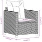 vidaXL Gartensessel mit Kissen Grau Poly Rattan vidaXL Gartensessel mit Kissen Grau Poly Rattan