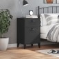 vidaXL Nachttisch VIKEN Schwarz Massivholz Kiefer vidaXL Nachttisch VIKEN Schwarz Massivholz Kiefer