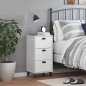 vidaXL Nachttisch VIKEN Weiß Massivholz Kiefer vidaXL Nachttisch VIKEN Weiß Massivholz Kiefer