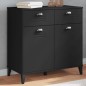 vidaXL Sideboard VIKEN Schwarz 80x40x80 cm Massivholz Kiefer vidaXL Sideboard VIKEN Schwarz 80x40x80 cm Massivholz Kiefer