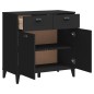 vidaXL Sideboard VIKEN Schwarz 80x40x80 cm Massivholz Kiefer vidaXL Sideboard VIKEN Schwarz 80x40x80 cm Massivholz Kiefer