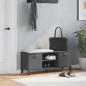 vidaXL Schuhbank VIKEN Anthrazit 106x35x45 cm Massivholz Kiefer vidaXL Schuhbank VIKEN Anthrazit 106x35x45 cm Massivholz Kiefer