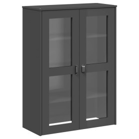 vidaXL Aufsatz für Highboard VIKEN Anthrazit Massivholz Kiefer