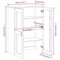 vidaXL Aufsatz für Highboard VIKEN Anthrazit Massivholz Kiefer vidaXL Aufsatz für Highboard VIKEN Anthrazit Massivholz Kiefer