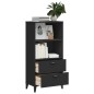 vidaXL Bücherschrank VIKEN Schwarz 60x35x123 cm Massivholz Kiefer vidaXL Bücherschrank VIKEN Schwarz 60x35x123 cm Massivholz Kiefer