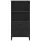 vidaXL Bücherschrank VIKEN Schwarz 60x35x123 cm Massivholz Kiefer vidaXL Bücherschrank VIKEN Schwarz 60x35x123 cm Massivholz Kiefer