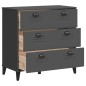 vidaXL Schubladenschrank VIKEN Anthrazit Massivholz Kiefer vidaXL Schubladenschrank VIKEN Anthrazit Massivholz Kiefer