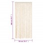 vidaXL Fliegenvorhang Beige und Weiß 90x200 cm Chenille vidaXL Fliegenvorhang Beige und Weiß 90x200 cm Chenille