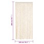 vidaXL Fliegenvorhang Beige und Weiß 100x200 cm Chenille vidaXL Fliegenvorhang Beige und Weiß 100x200 cm Chenille