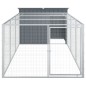 vidaXL Hundehütte mit Auslauf Anthrazit 153x396x110cm Verzinkter Stahl vidaXL Hundehütte mit Auslauf Anthrazit 153x396x110cm Verzinkter Stahl