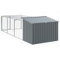 vidaXL Hundehütte mit Auslauf Anthrazit 153x396x110cm Verzinkter Stahl vidaXL Hundehütte mit Auslauf Anthrazit 153x396x110cm Verzinkter Stahl