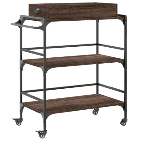 vidaXL Küchenwagen Braun Eichen-Optik 81,5x41x92,5 cm Holzwerkstoff