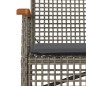 vidaXL Gartenbank mit Kissen Grau Poly Rattan Akazienholz vidaXL Gartenbank mit Kissen Grau Poly Rattan Akazienholz
