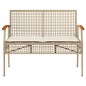 vidaXL 4-tlg. Garten-Lounge-Set mit Kissen Beige Poly Rattan vidaXL 4-tlg. Garten-Lounge-Set mit Kissen Beige Poly Rattan
