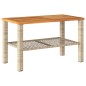 vidaXL 4-tlg. Garten-Lounge-Set mit Kissen Beige Poly Rattan vidaXL 4-tlg. Garten-Lounge-Set mit Kissen Beige Poly Rattan