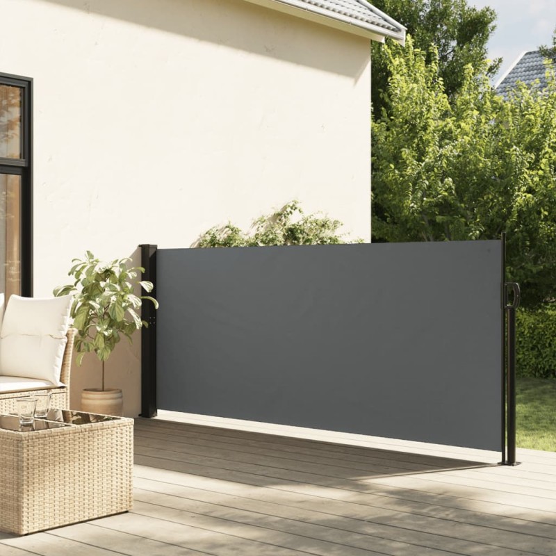 vidaXL Seitenmarkise Ausziehbar Anthrazit 100x300 cm vidaXL Seitenmarkise Ausziehbar Anthrazit 100x300 cm